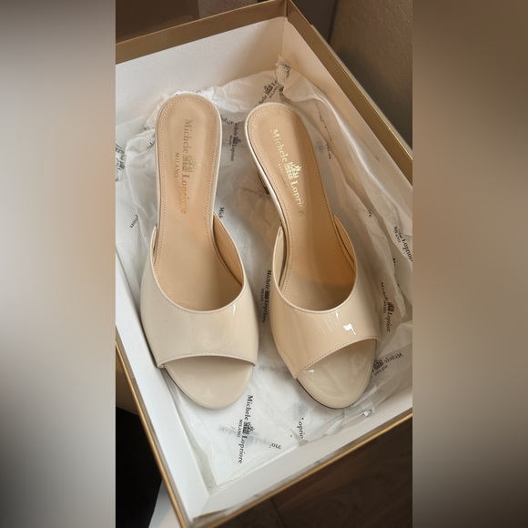 Michele Lopriore Leather Slide Dress Sandals – Size 36 / US 5.5 - Picture 1 of 5